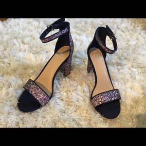 NEW Gap Metallic Block Heel Sandals